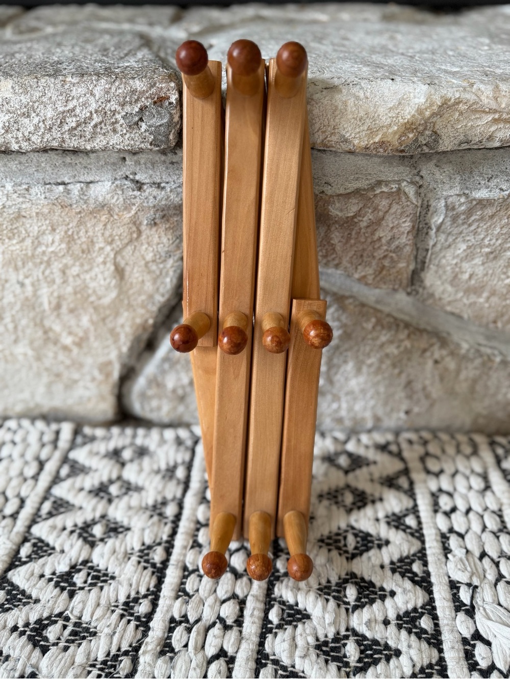 Darling Wood Expandable Wall Peg Rack - Picture 2 of 6